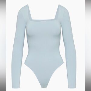 Aritzia Contour Squareneck Longsleeve Bodysuit Limited Edition Blue